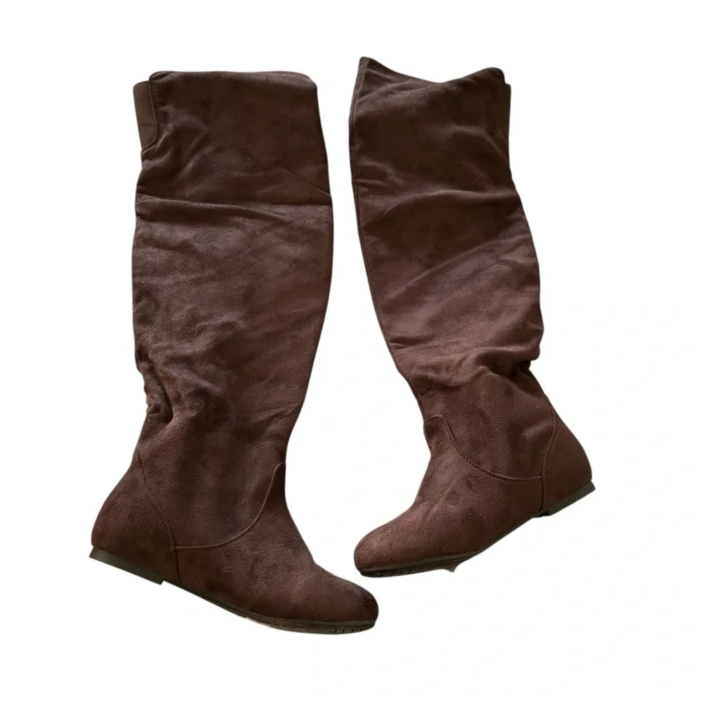 Over the Knee Brown Boots